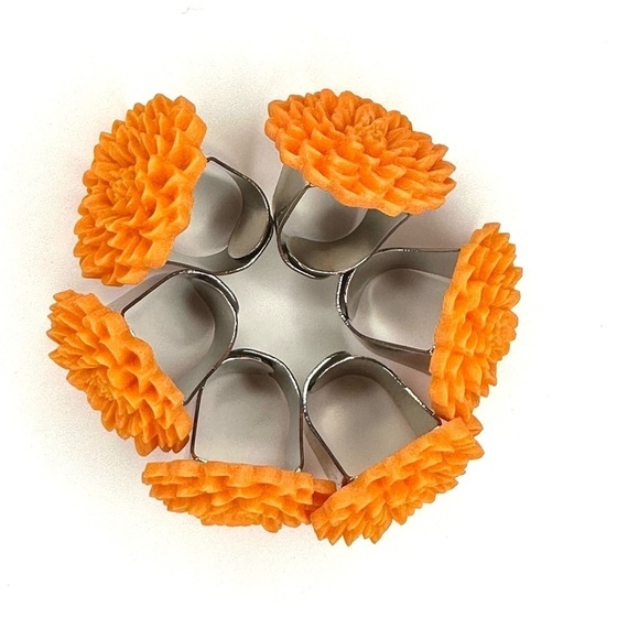LOT OF 6 Orange Flower Rings Bundle - Adjustable - SOLD AS IS - Picture 2 of 8